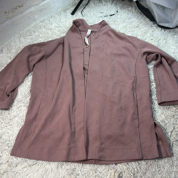 Lululemon Ribbed Softstreme Belted Wrap Twilight Rose - Picture 1 of 6